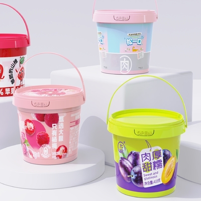 comprar Contenedor de 2 kg para bebidas de grado alimenticio en un cubo de salsa de chocolate en polvo Fabricación en línea