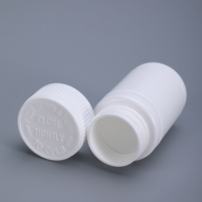 comprar Contenedor de botellas pequeñas redondas de HDPE de plástico de 112 ml con tapa de seguridad para niños Fabricación en línea
