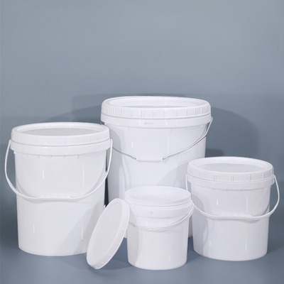 comprar Embalaje general 5L Contenedor de almacenamiento de PP de grado alimenticio Cubo de plástico con manija de tapa de tornillo Fabricación en línea
