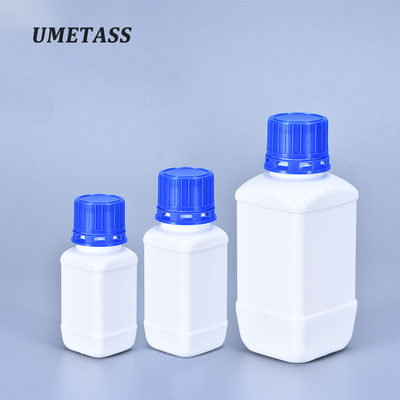 comprar Botellas de plástico de laboratorio de HDPE blanco cuadrado Reactivo Almacenamiento químico 60ml-250ml Fabricación en línea