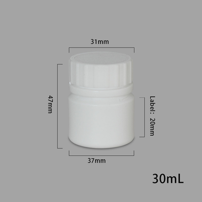 comprar Contenedor de pastillas de 30 ml de plástico blanco en material HDPE Fabricación en línea