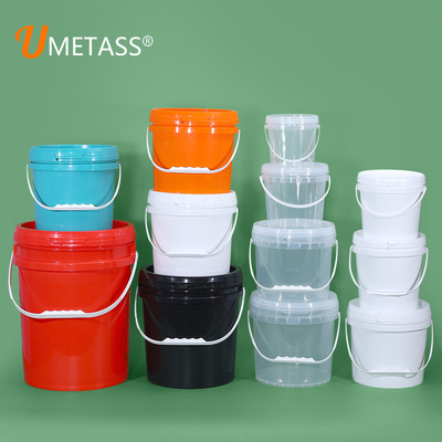 comprar Cubo de plástico duradero con tapa y mango 1L 2L 3L 4L 5L Volumen y transparente Fabricación en línea