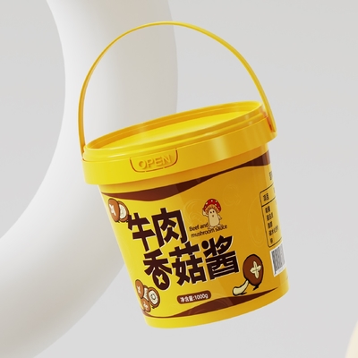 comprar 1L 1.5L 2L 3L 5L cubos redondos de plástico de PP personalizados para contenedores de galletas de algodón Fabricación en línea