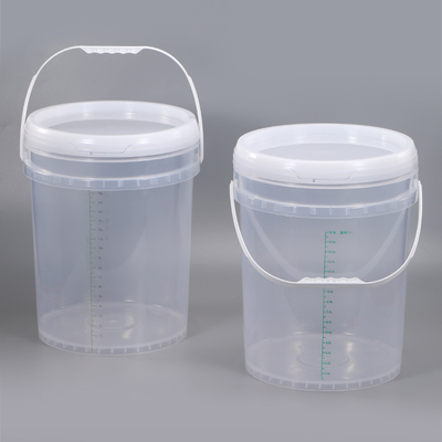 comprar Manija de pasta 20L Contenedor de cubo de plástico de 5 galones de grado de alimentos con tapas Línea de escala de regla Fabricación en línea