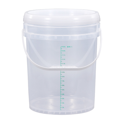 comprar Contenedor de cubo de plástico de 20L con regla de escala, manija, tapas, cubo de 5 galones de grado de alimentos Fabricación en línea