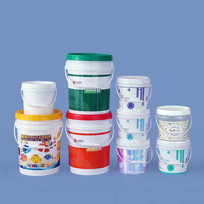 comprar 30L 20L 5 galones de PP de grado alimenticio pintura de plástico cubo de agua aceite cubo con tapa de mango Fabricación en línea