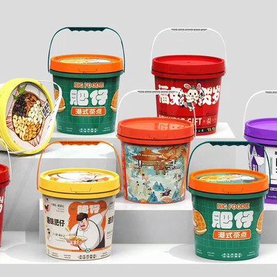 comprar Logotipo personalizado IML Balde de embalaje de alimentos para salsas de mantequilla de maní y algodón dulce Fabricación en línea