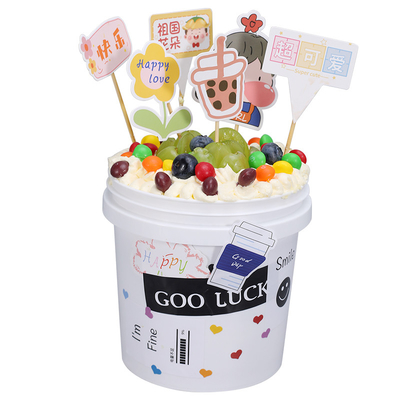comprar Logotipo de impresión IML personalizado 1L balde de plástico redondo para yogur de chocolate y salsas Fabricación en línea