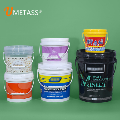 comprar Muestra vacía 5L 10L 20L de calidad alimenticia pintura segura palomitas de maíz redonda balde de plástico Fabricación en línea