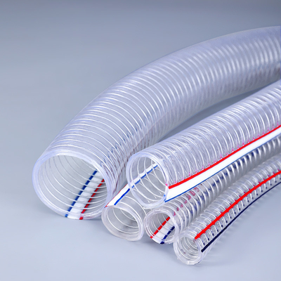 comprar Succión de agua manguera reforzada con alambre de acero de PVC con diversas especificaciones longitud 100m Fabricación en línea