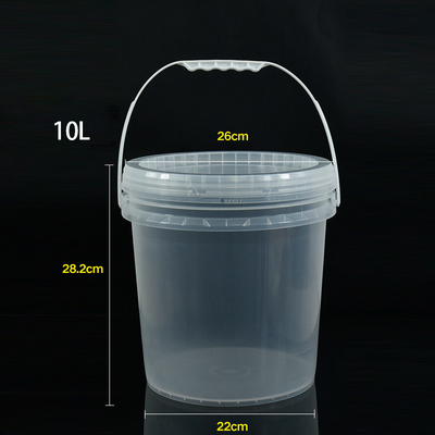 comprar 10L Capacidad de plástico transparente Barril de cubo de cubo con tapa Conveniente y versátil Fabricación en línea