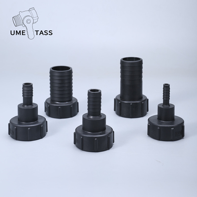 comprar ODM Accesorios de válvula de plástico con cabeza redonda IBC Conector de adaptador de rosca gruesa Fabricación en línea