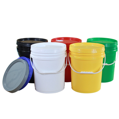 comprar Cubo de plástico redondo de 5 galones con tapa para pegamento Imágenes con material plástico incluido Fabricación en línea