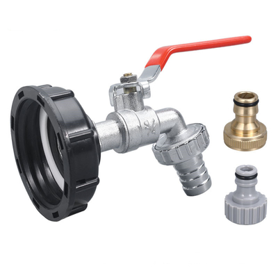 comprar 3/4 'Nickel Plating Bibcock con mango rojo Adaptador de grifo para grifo de agua de jardín de manguera Fabricación en línea
