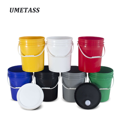 comprar 100% de material personalizado 5 galones de plástico cubo para pintura balde química decoración de la casa Fabricación en línea