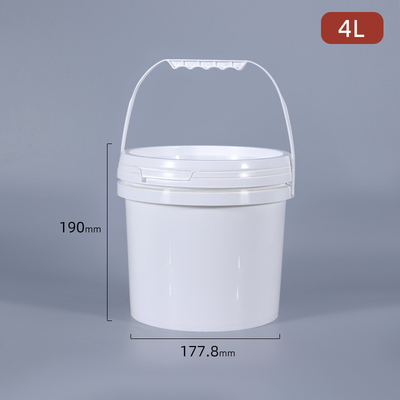comprar 1L 2L 3L 4L 5L cubo de pintura de plástico vacío con tapas para cubos industriales con tapa blanca Fabricación en línea