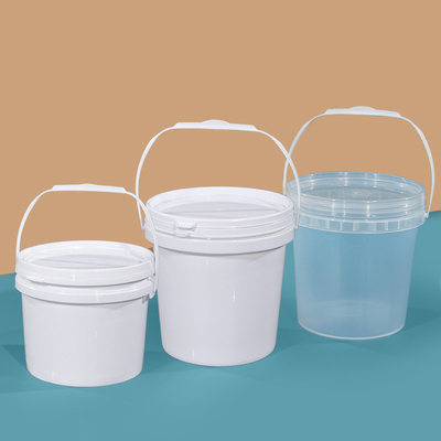 comprar Contenedor redondo pequeño de 3L de grado alimenticio Cubo de plástico de PP irrompible con tapa de mango Fabricación en línea