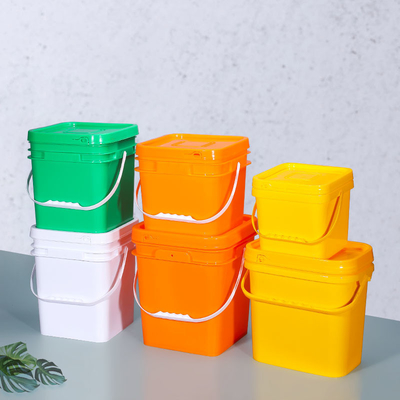comprar Cubo de plástico cuadrado de 3,5L, 5L, 6L, 10L y 20L con mango para almacenamiento de herramientas Fabricación en línea
