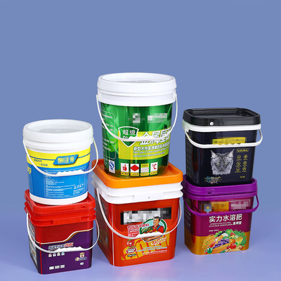 comprar Agua 5 galones 20L cuadrados plástico cubo de pintura con mango de metal y tapa Práctico Fabricación en línea