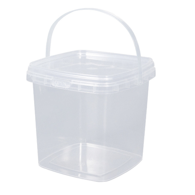 comprar Cubo transparente de plástico proteína bañeras Puffs alimentos con tapa de PP embalaje de logotipo personalizado Fabricación en línea