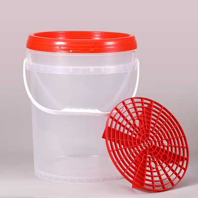 comprar 26cm Filtro de arena Grilla Herramienta de lavado de coches PP 20L 5 galones Cubo de plástico con tapa Gamma Fabricación en línea