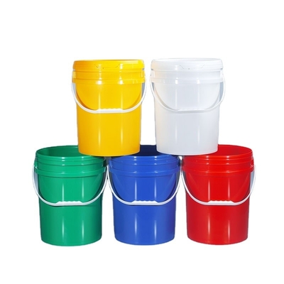 comprar Cubo de pintura de plástico redondo con tapa de sello puede personalizar el logotipo para reciclaje con forma redonda Fabricación en línea