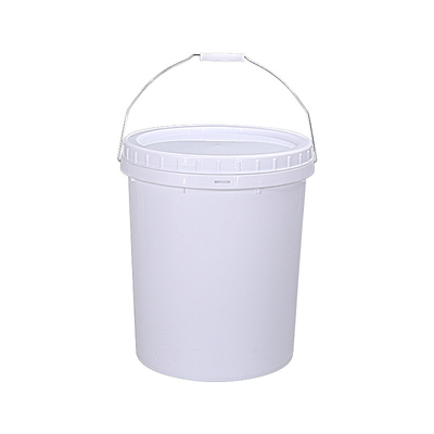 comprar Cubo de plástico de PP tapa de mango de hierro para el hogar Contenedor blanco transparente de grado alimenticio Fabricación en línea