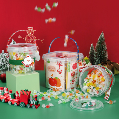 comprar Caramelos de Navidad Envasado Jarrones de plástico con logotipo Impresión Material PP de grado alimenticio Fabricación en línea
