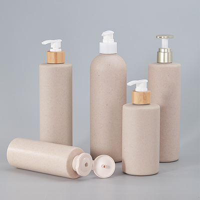 comprar Material de base de paja de trigo Botella de tapa superior con tapa doble para embalaje de loción personalizado Fabricación en línea