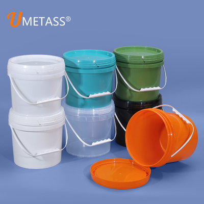 comprar Peso pesado PP 5 galones balde transparente balde blanco reforzado seguro para alimentos Fabricación en línea