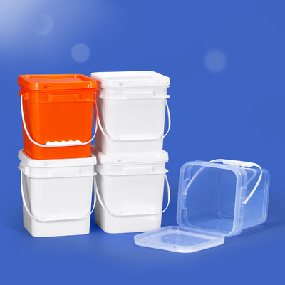 comprar En granel Sellado Cuadrado 5 Gallones Transparente Cubo de Alimentos Seguro Custom Fabricación en línea