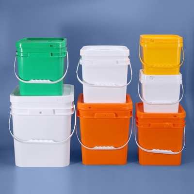 comprar Cubo de bebidas cuadrados reutilizables de plástico a granel Cubo de 5 galones con tapas Fabricación en línea