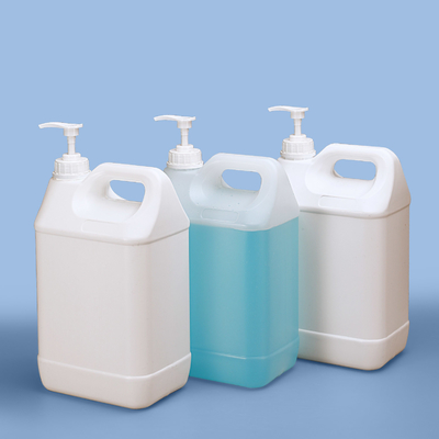 comprar Contenedor de detergente líquido de un litro 5L de plástico Jerry puede jarras de estilo F con dispensador de bomba para desinfección de lavado de manos Fabricación en línea