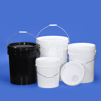 comprar Cubo de plástico de 5 galones con tapa de cañón de aceite 20L Cubo de plástico de aceite de grado alimentario redondo Fabricación en línea