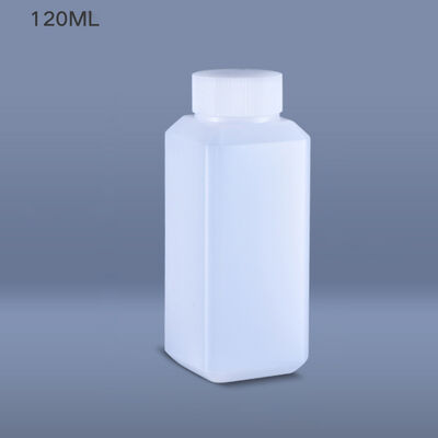 comprar Botella química de plástico de 120 ml Cuello estrecho Botella de plástico cuadrada con buen sellado sin fugas Fabricación en línea