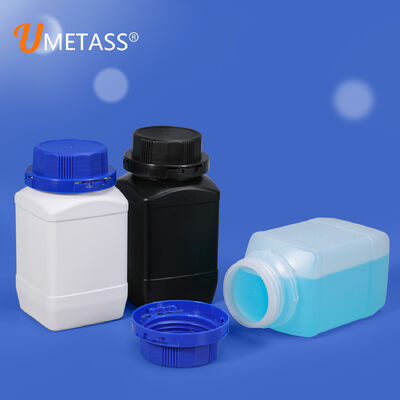 comprar Botellas cuadradas de plástico de 500 ml con tapón de rosca y cuello ancho para almacenamiento de reactivos de laboratorio industrial Fabricación en línea