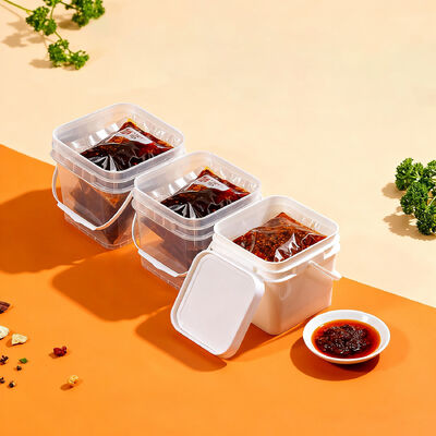 comprar Cubo de plástico transparente cuadrado de primera calidad para cubos de sobres de salsa para recipientes de condimentos Fabricación en línea