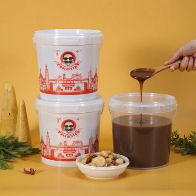 comprar Sello de Cubo de Plástico Redondo Transparente Premium con Tapa y Asa para Cubo de Paquete de Salsa para Contenedor de Condimentos Fabricación en línea