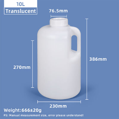 comprar Botella de plástico HDPE de 10L con asa integrada para líquidos Fabricación en línea