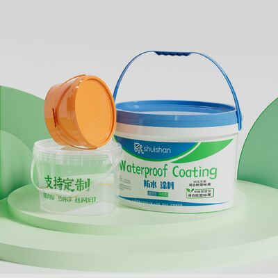 comprar Cubo de pintura de almacenamiento reciclable ovalado de plástico de 10L al por mayor con asa y tapa Fabricación en línea