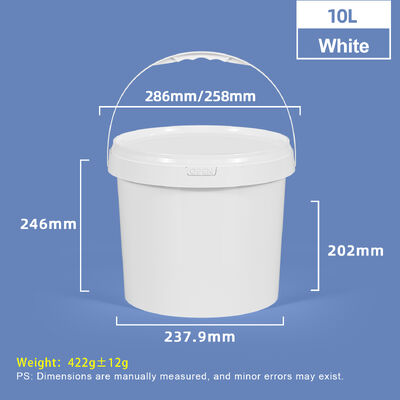 comprar Cubo de plástico personalizado de 10L, transparente, redondo, de grado alimenticio, para dulces a granel, palomitas de maíz, galletas, almacenamiento de alimentos con tapa y asa Fabricación en línea