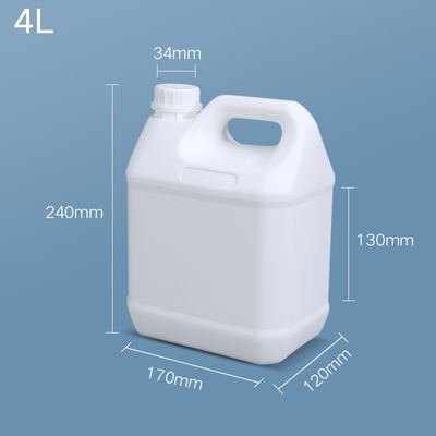 1 galón de botellas de Hdpe fluorado cuadrado Jerry puede serigrafía