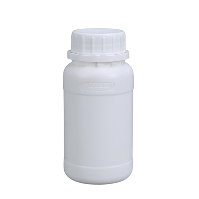 Botella fluorada de plástico HDPE de 200 ml para disolventes químicos orgánicos Color blanco Opción