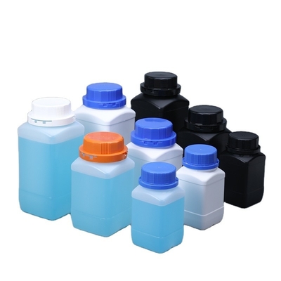 250 ml 500 ml 1000 ml Reactivo de boca ancha vacía Botella de plástico cuadrada con tapa interna