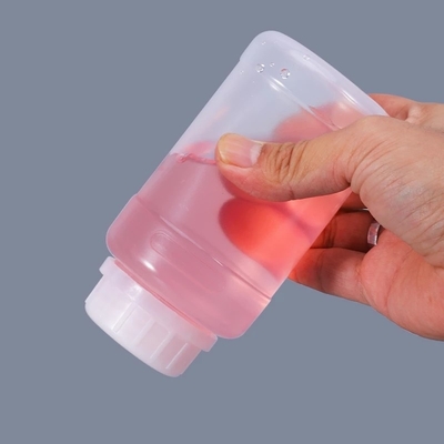 Contenedor redondo de almacenamiento de productos químicos de 250 ml con sellado hermético y material de PP translúcido