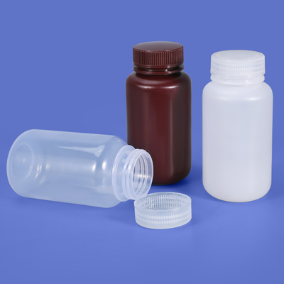 Botella de laboratorio HDPE/PP de boca ancha resistente a altas temperaturas con soporte personalizado