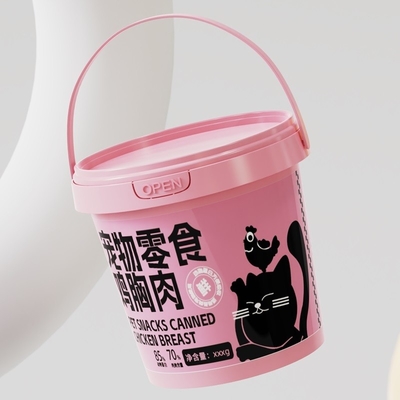 IML Personalización de un cubo de plástico redondo de PP para alimentos de calidad algodón dulces salsas de galletas bebida