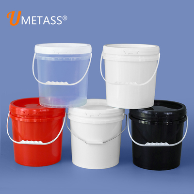 Cubo de pintura de plástico de grado alimenticio de 10L con tapa y manija Contenedor a prueba de alteraciones