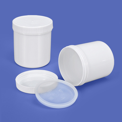 1L Jarrón de plástico de tornillo transparente Collar HDPE y base para el paquete de polvo de detergente para ropa