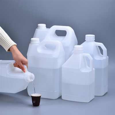Barril de plástico de 5L para el almacenamiento de agua y alcohol Contenedor de aceite Cuadrado y grado de grado alimenticio